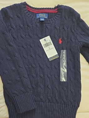 Kids Polo by Ralph Lauren Navy Cable-Knit  Sweater